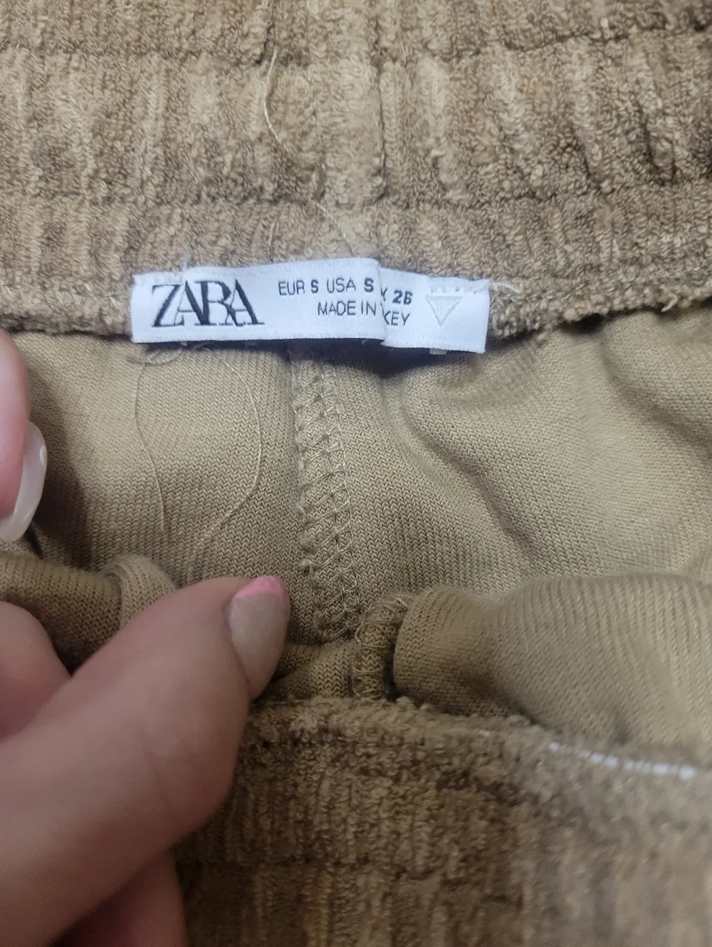 Zara Brown Terry Cloth Drawstring Athletic Shorts And Top
